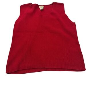 🔥 Barnworks Red 100% Cotton Knit Vest – Women’s Size XL 🔥